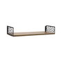 Hanah Home Estantería de Pared Moderna-Industrial Marrón y Negro